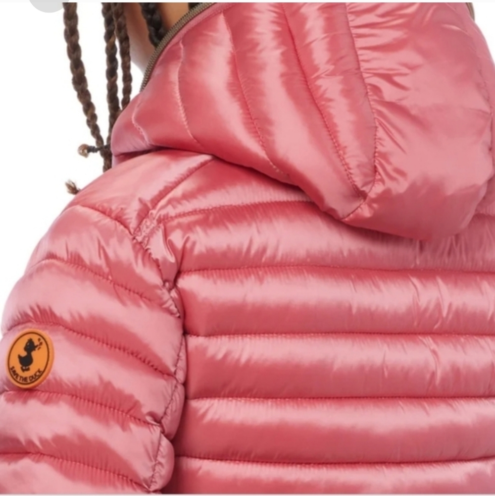 The DuckSave the Duck Youth Hooded Puffer Jacket PlumTech NWT! - Picture 4 of 5